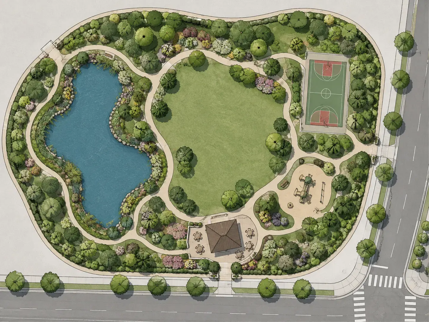 Site Plan → Aerial Render