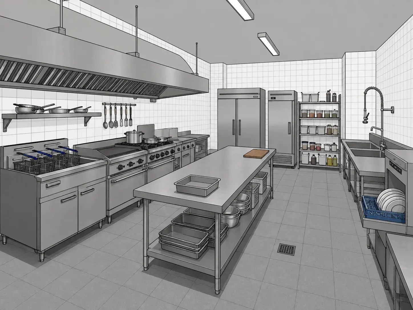 Commercial Layout → Pro Kitchen