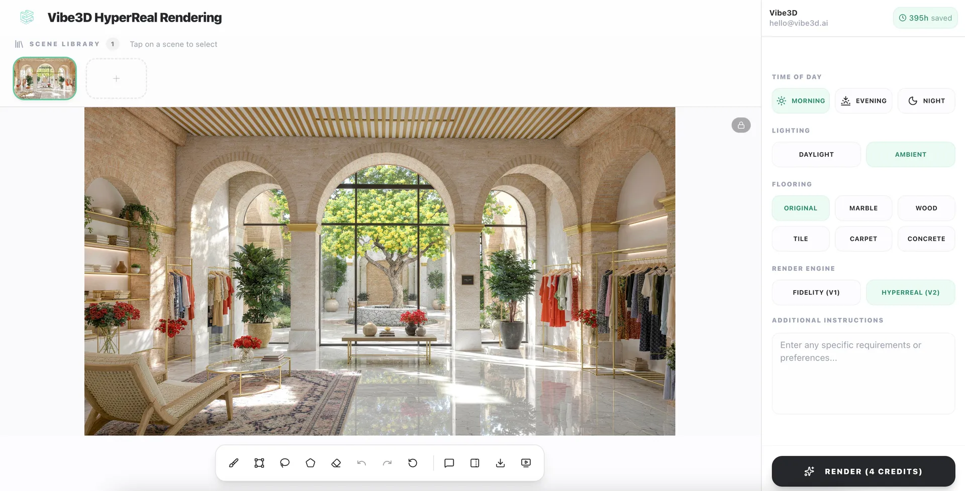 HyperReal AI exterior render indistinguishable from photography