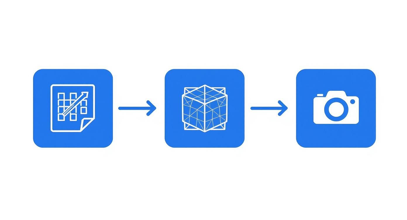 Infographic about 3d architectural renders