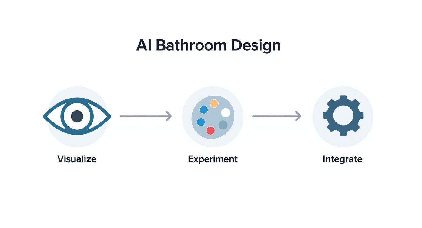 Infographic about ai bathroom design