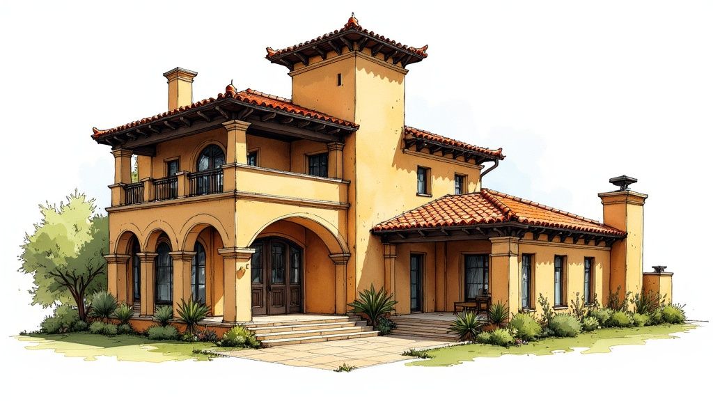 Mediterranean Villa Elevation