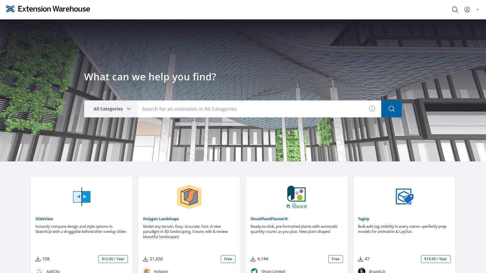 SketchUp Extension Warehouse