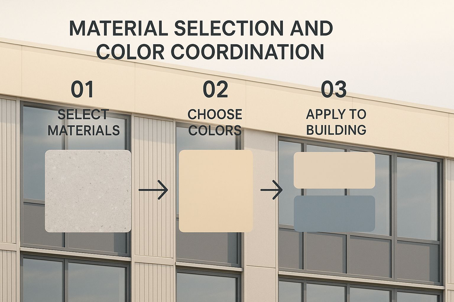 Infographic about commercial building elevation design