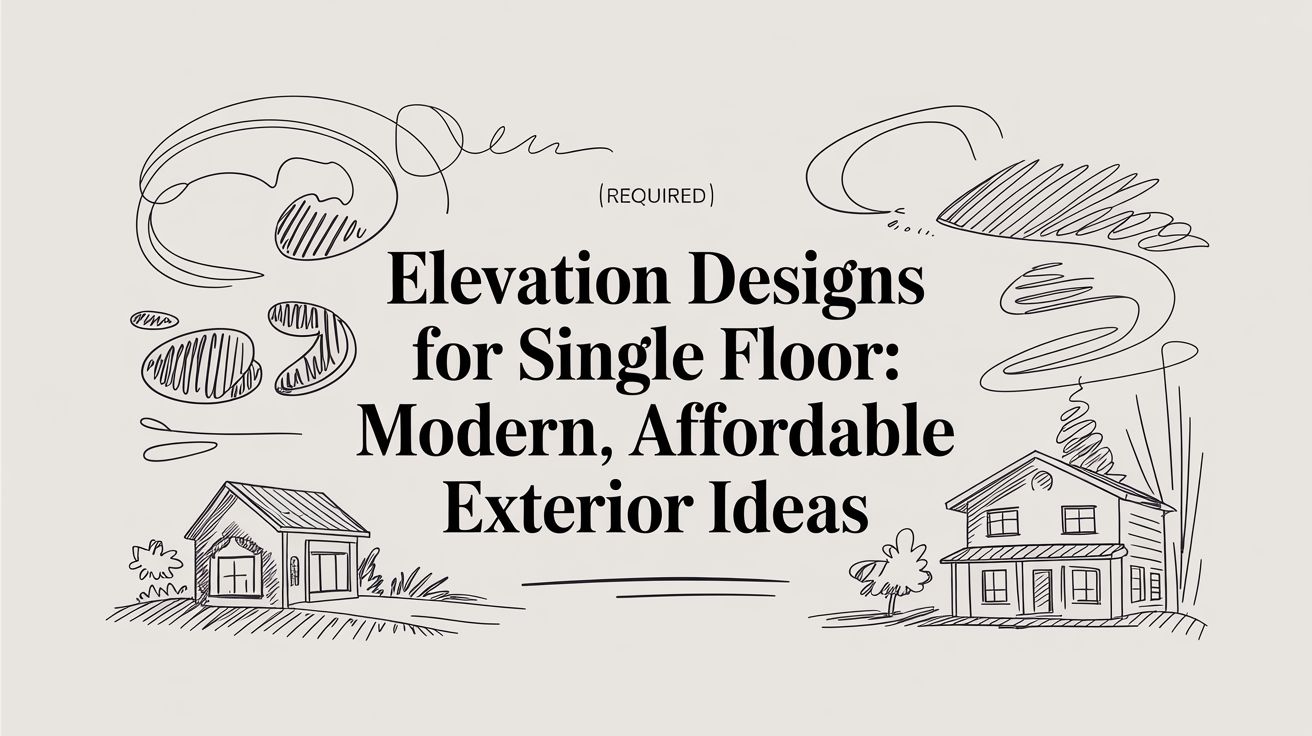 Elevation designs for single floor: Modern, affordable exterior ideas