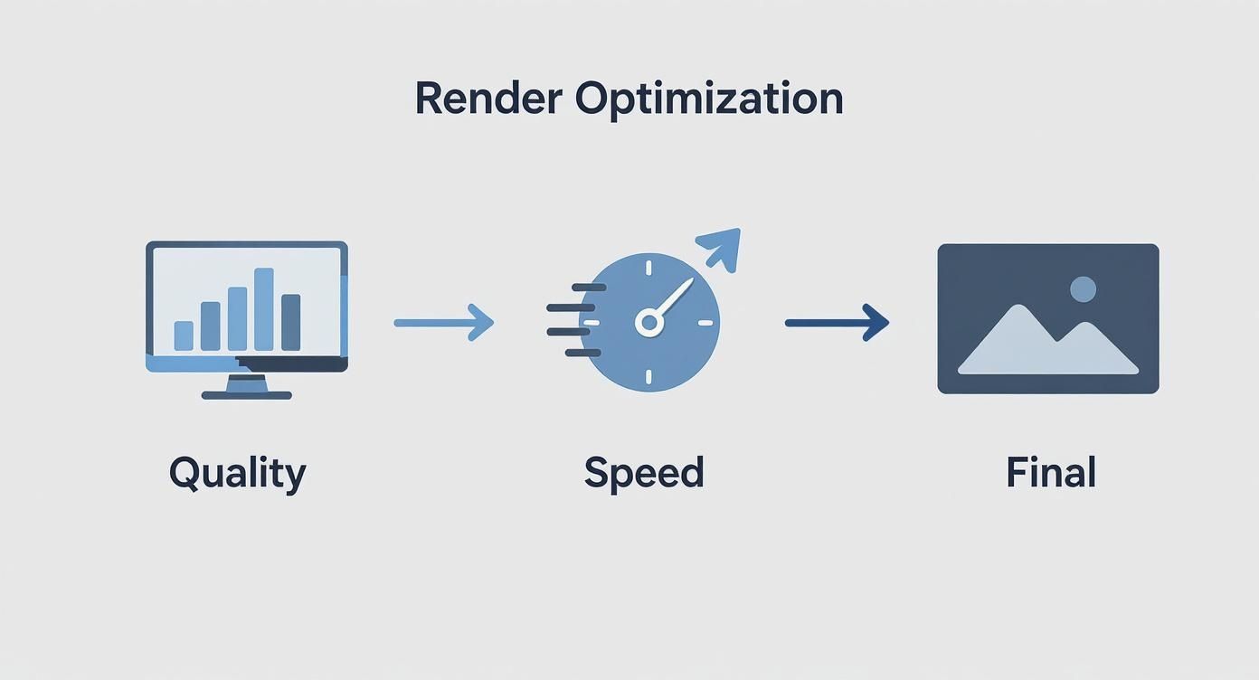 Infographic about house 3d render