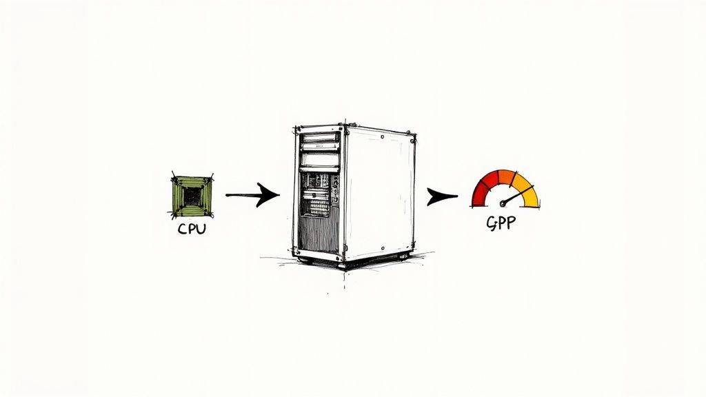 A powerful gaming computer with glowing components, representing the hardware needed for high-end rendering.