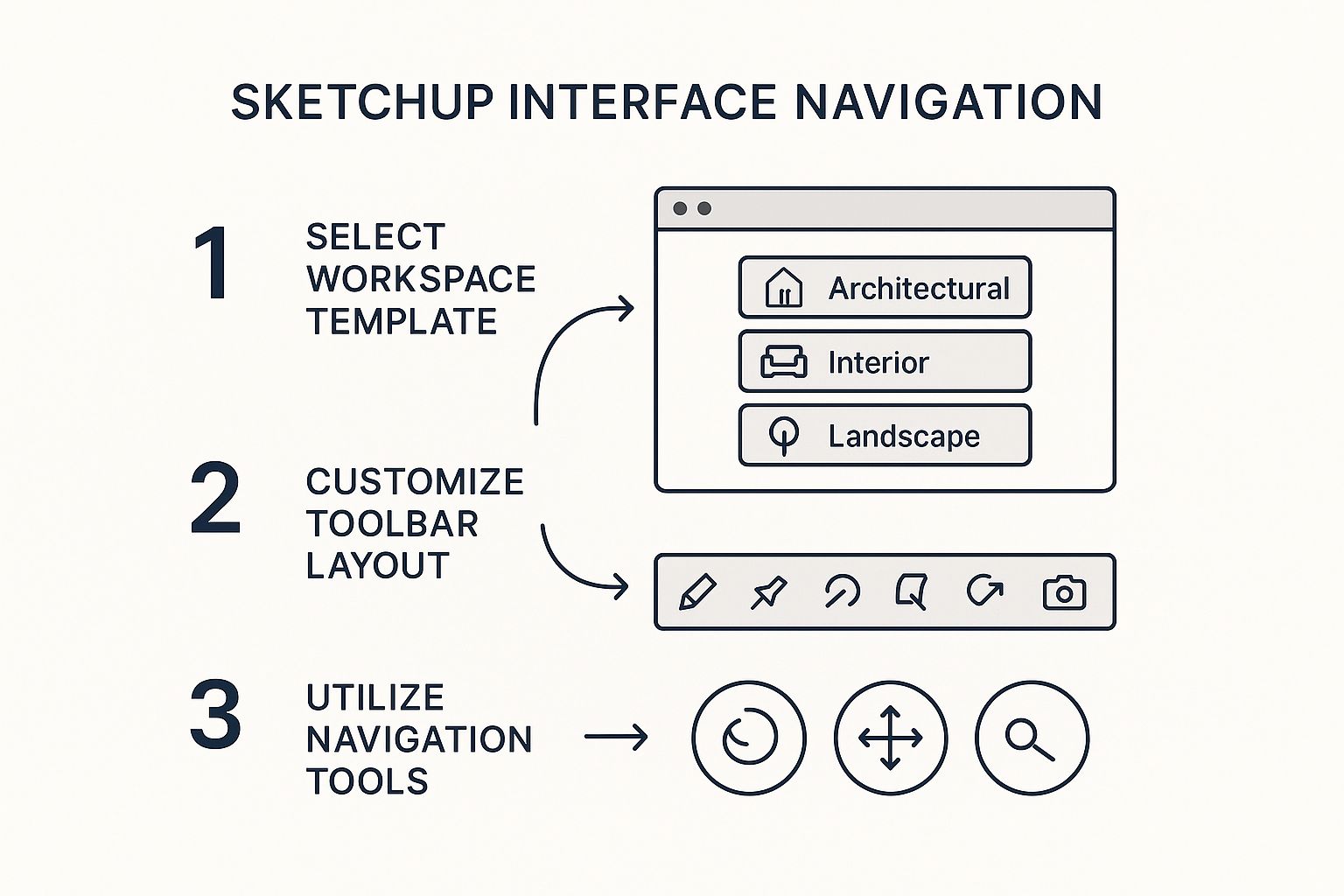 Infographic about tutorial on sketchup